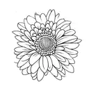 Gerbera  tattoo design idea