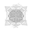 Pentagonal geometric pattern tattoo design idea