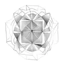 Pentagonal geometric pattern tattoo design idea