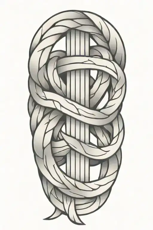 half sleeve Gaelic knots ropes symbol tattoo design idea