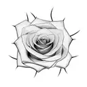 A pair of intertwined roses with thorns, symbolizing the strength and beauty of your relationship tattoo design idea