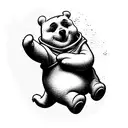 Winnie the Pooh holding hands with po from kung fu panda tattoo design idea