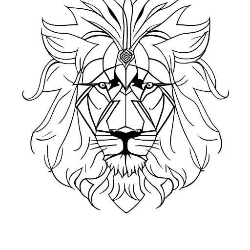 Lion with the name Leonardo and the birthdate 21.07.2021 tattoo design idea
