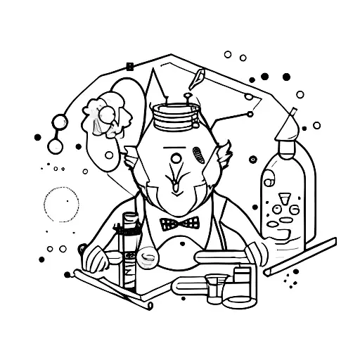 science, Alice in wonderland tattoo design idea