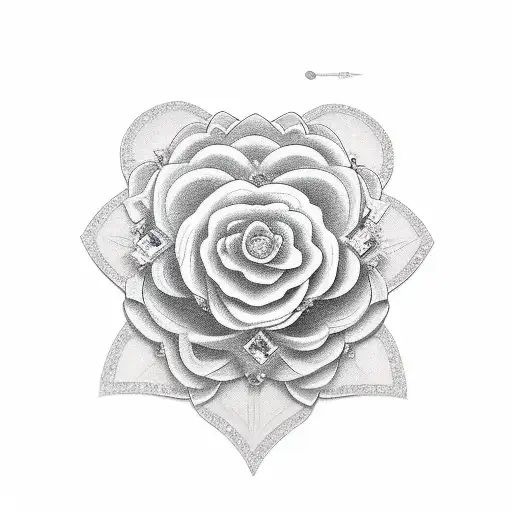 Diamond tattoo design idea