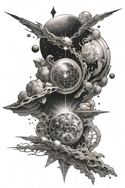 cosmic universe expanse higher power wisdom tattoo design idea