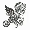 lil peep type tattoo tattoo design idea