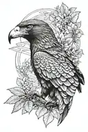 Harris hawk tattoo design idea