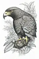 Harris hawk tattoo design idea