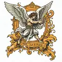 angel falling Icarus tattoo design idea