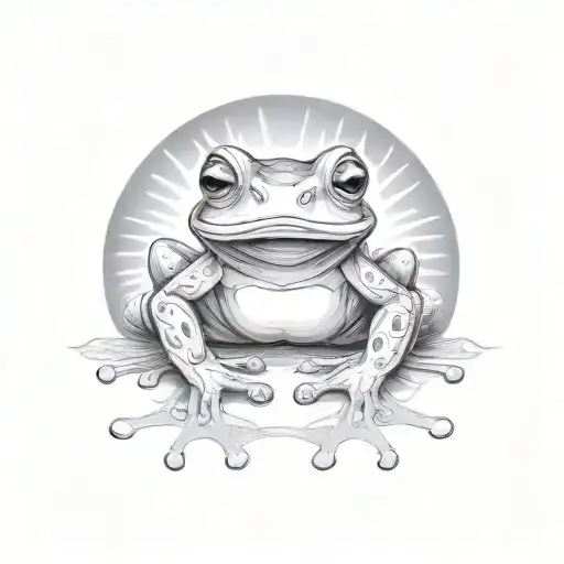 ninja frog tattoo design idea
