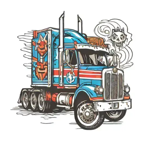 optimus prime truck tattoo design idea