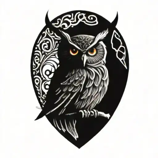 owl, cover up tattoo tattoo design idea