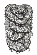 don't tread on me, rattlesnake wrapped around forearm tattoo design idea