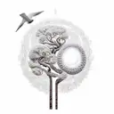 tree of life with Mother Earth giving birth a the root of the tree, snake around the root of the tree tattoo design idea