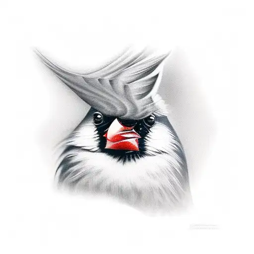 Cardinal tattoo design idea