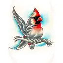 Cardinal tattoo design idea