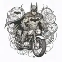 Batman, bikes, travel, coder code software tattoo design idea