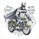 Batman, bikes, travel, coder code software tattoo design idea