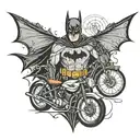 Batman, bikes, travel, coder code software tattoo design idea