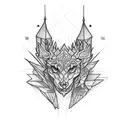 gothic architecture with jagged dark lines around to make a sleeve tattoo design idea