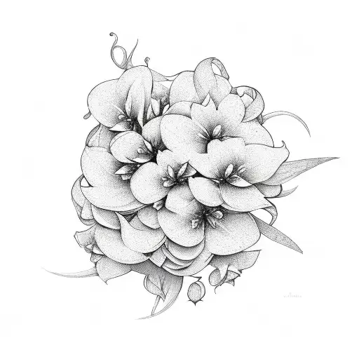 Jasmine flower tattoo design idea