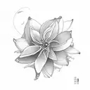 Jasmine flower tattoo design idea