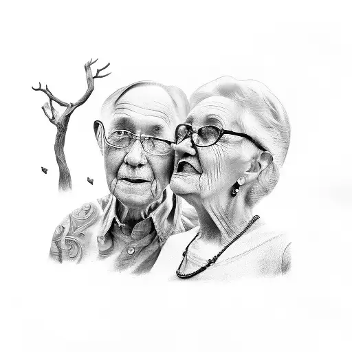 grandparents, love tattoo design idea