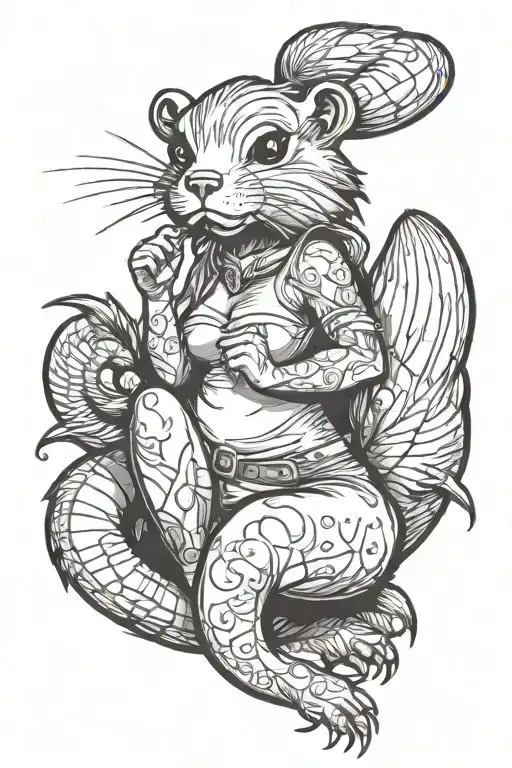Beaver whore tattoo design idea