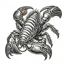 a crayfish from which a tiger emerges tattoo design idea