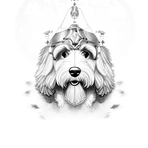 GoldenDoodle, Dad, Paladin tattoo design idea