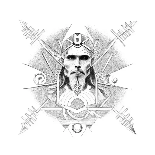 dna strang mit baum des lebens in der mitte das ra ankh horus symbol tattoo design idea