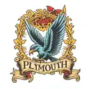 the word Plymouth with roots coming out  tattoo design idea