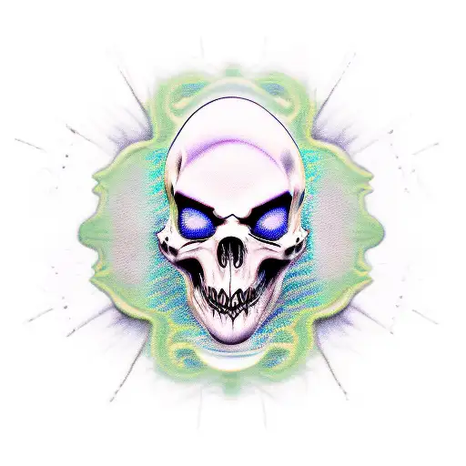 ghost face with bong tattoo design idea