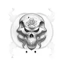 ghost face with bong tattoo design idea