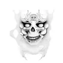 ghost face with bong tattoo design idea