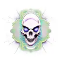 ghost face with bong tattoo design idea