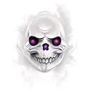 ghost face with bong tattoo design idea