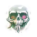 ghost face with bong tattoo design idea