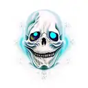 ghost face with bong tattoo design idea