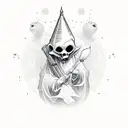 ghost with bong tattoo design idea