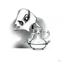ghost with bong tattoo design idea