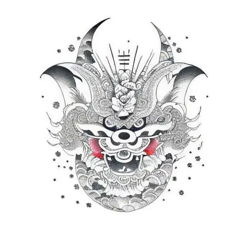 Moon and bonny tattoo design idea