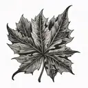 maple leaf wrapped tattoo design idea