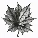 maple leaf wrapped tattoo design idea