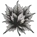 maple leaf wrapped tattoo design idea