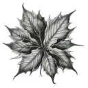 maple leaf wrapped tattoo design idea