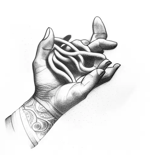 god, hand hold, unity, love tattoo design idea