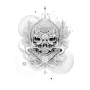 god, psychedelic, love tattoo design idea