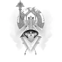 croix ankh tattoo design idea